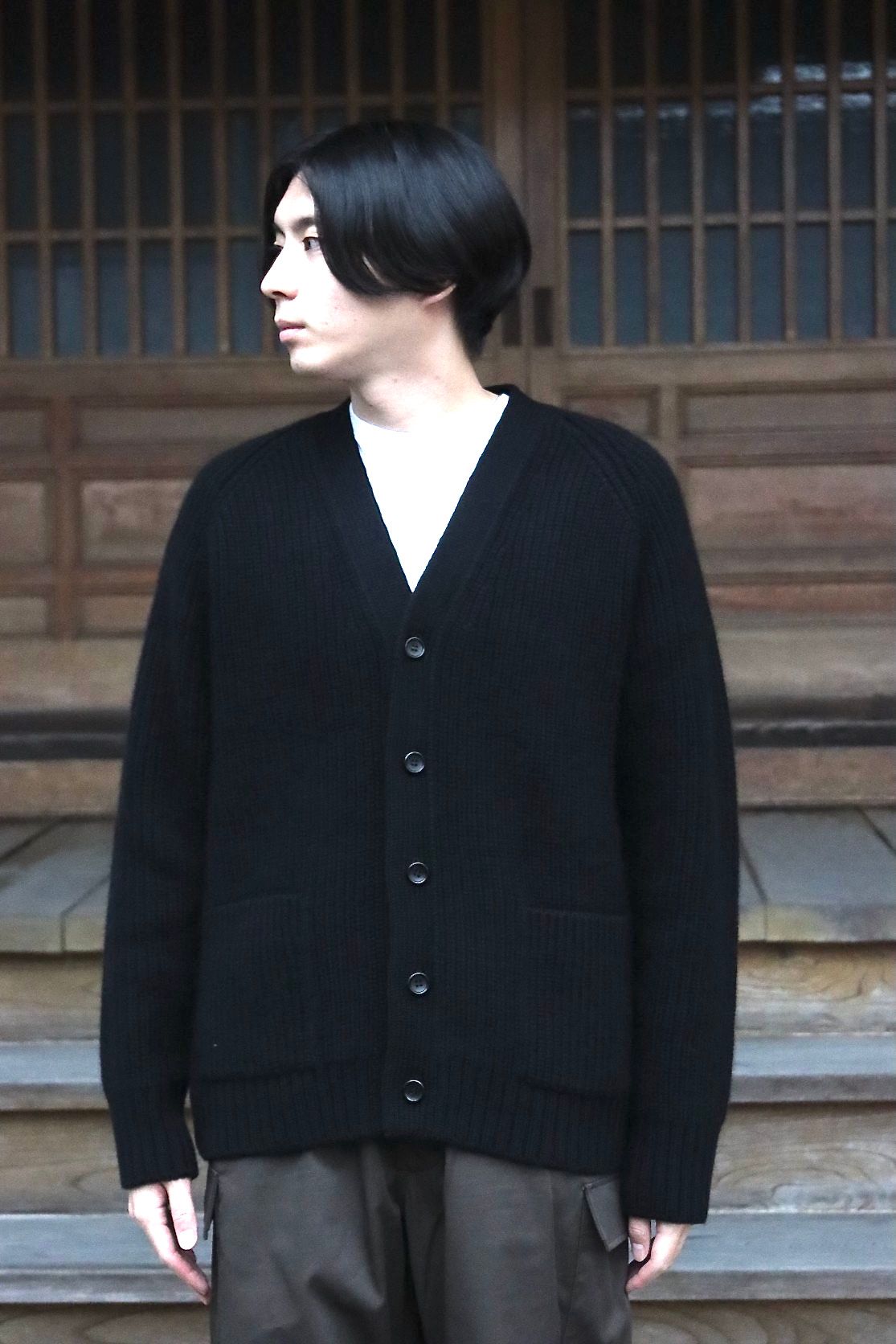 A.PRESSE Fisherman Cardigan Sweater(21AAP-03-02M)BLACK style