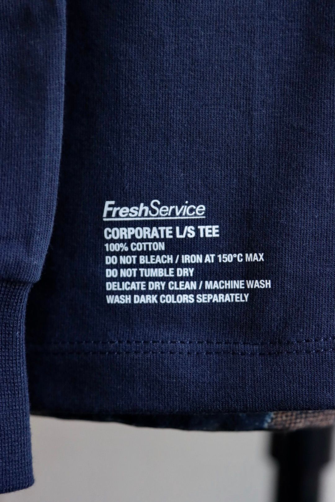 フレッシュサービス 2-PACK CORPORATE L/S TEE(NAVY)
