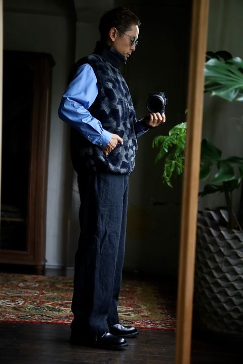 COMME des GARCONS HOMME 26FW ウールボアフリースベストスタイル
