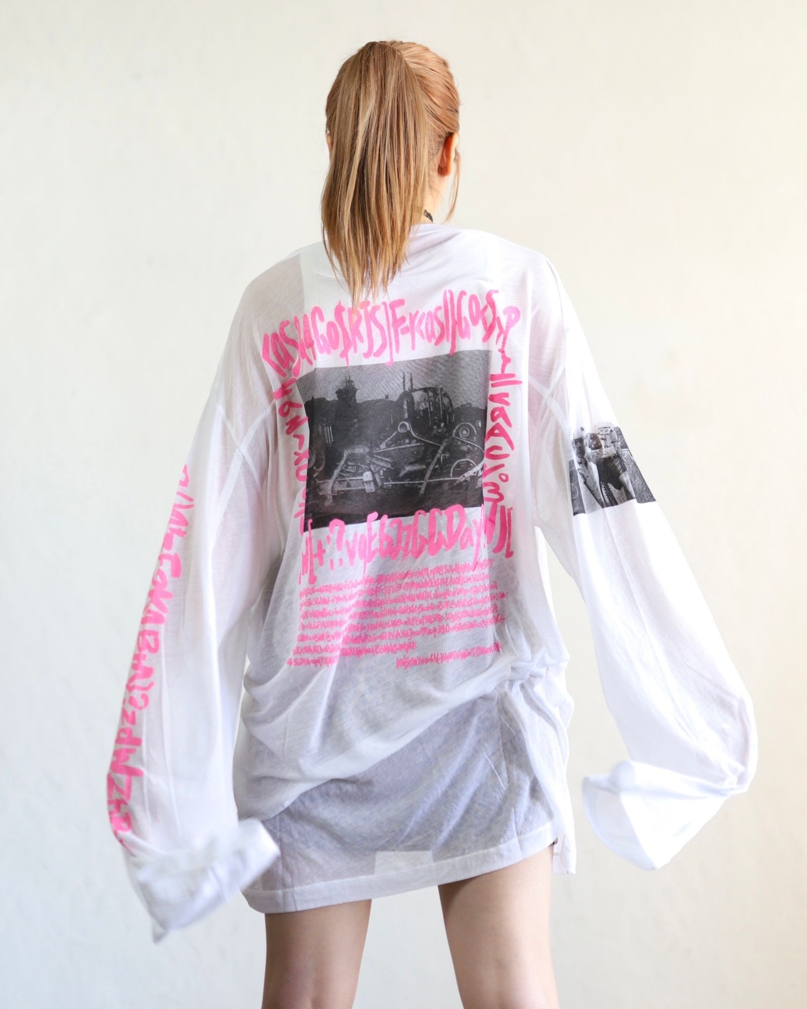 doublet 新作SEE-THROUGH PRINT LONG SLEEVE T-SHIRT style.2024.2.16