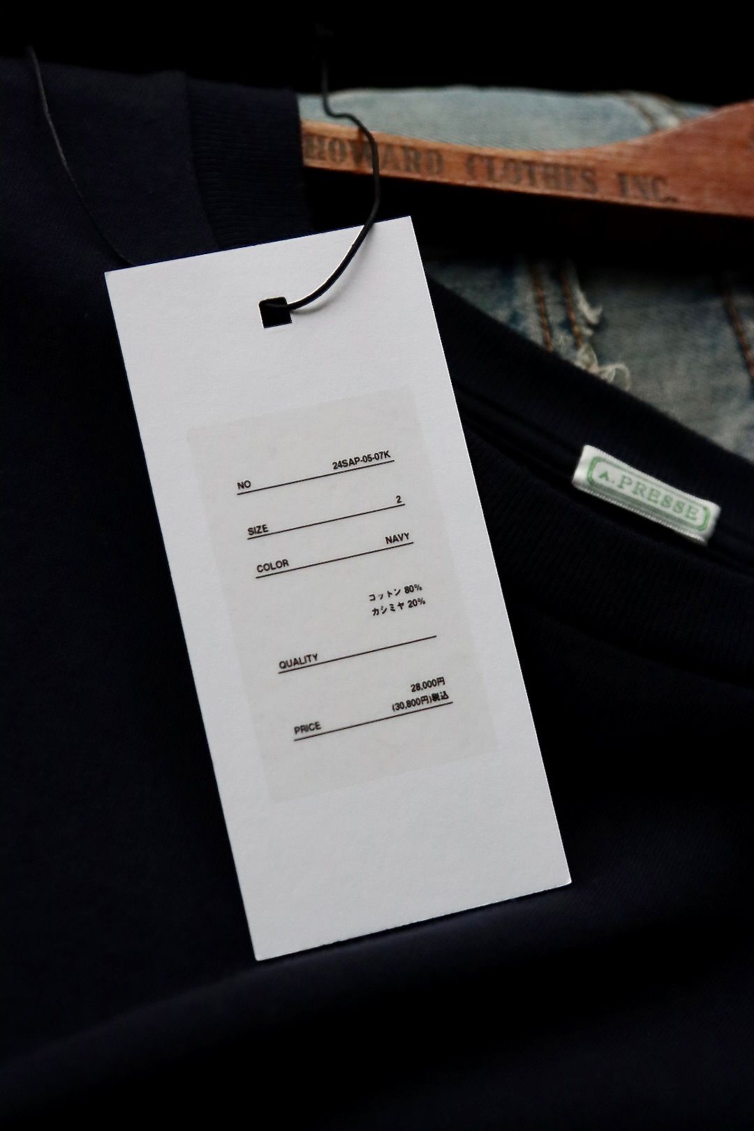 A.PRESSE - アプレッセ Cashmere Blend L/S T-Shirt(24SAP-05 A.PRESSE - アプレッセ Cashmere Blend L/S T-Shirt(24SAP-05