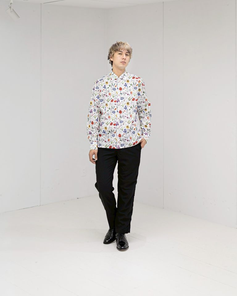 ジュンヤワタナベマン MARIA SANTAGELO 綿花柄シャツ2月6日(金)新作発売！