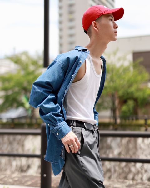 A.PRESSE アプレッセ 23AW Washed Denim shirtスタイル