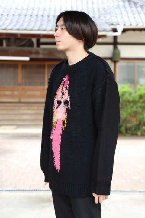 doublet 2020FW 本日発売 doublet HAND-KNITTING JACQUARD PULLOVER "BLACK"Style.2020.10.17.