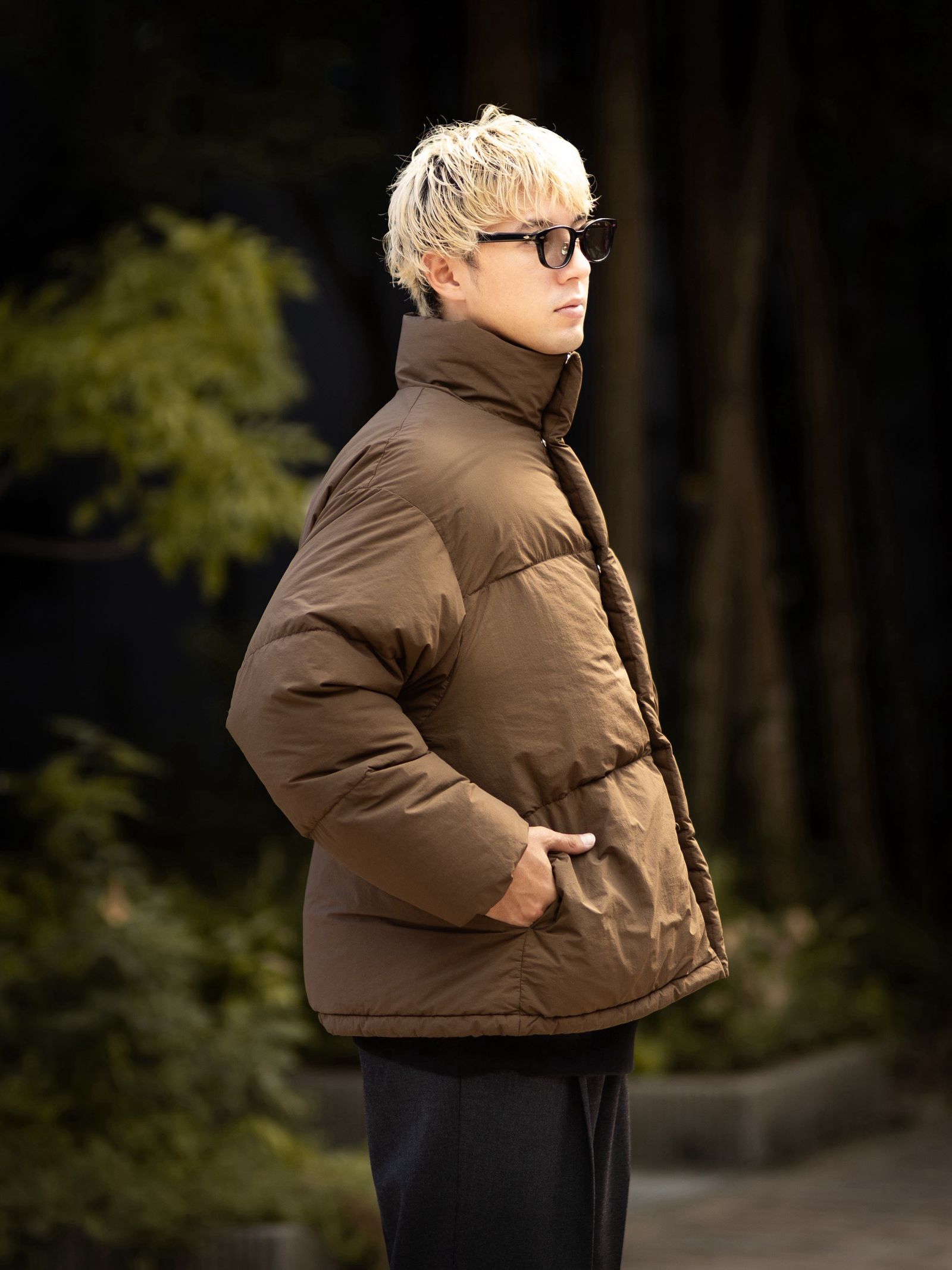 Graphpaper Garment Dyed Down Jacket (BROWN) MARKスタイル！