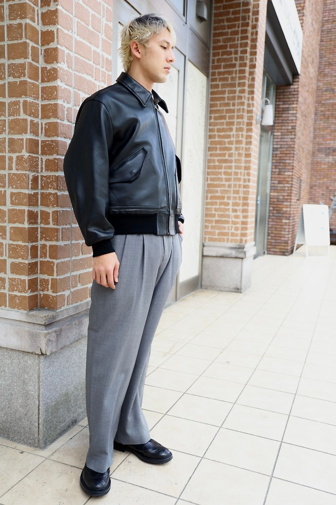 アプレッセ 2026 STYLE1  Leather CWU-45 Flight Jacket(26SAP-01-03)BLACK