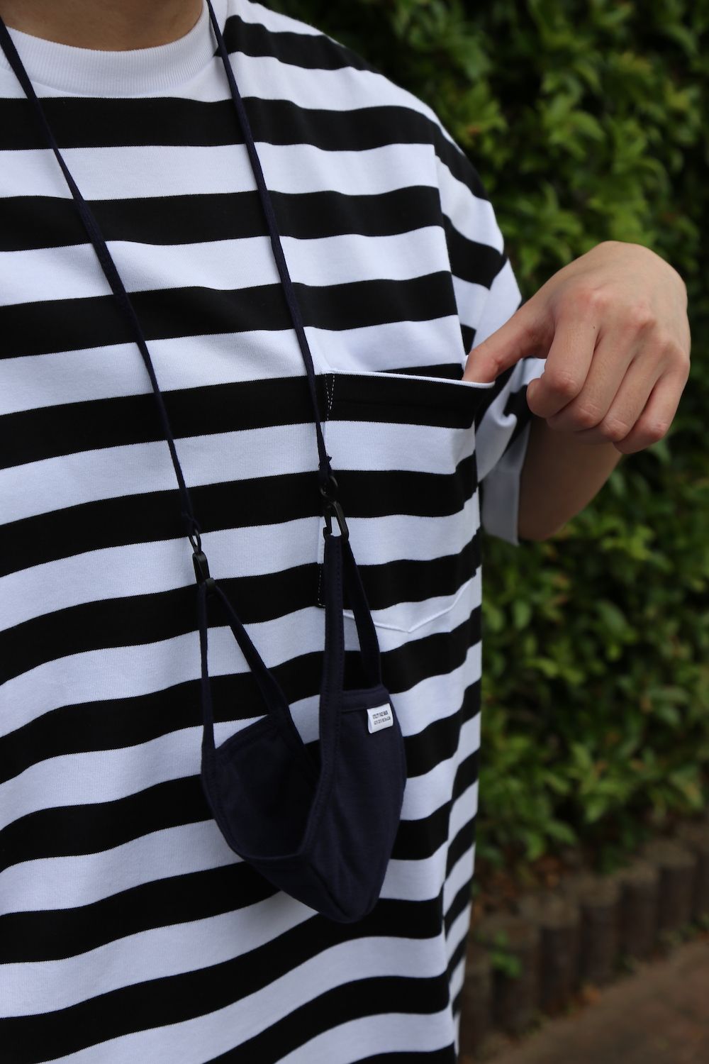 Graphpaper Border S/S Pocket Tee style. 2021.05.29.