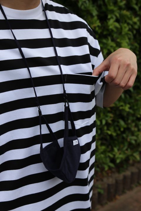 Graphpaper Border S/S Pocket Tee style. 2021.05.29.