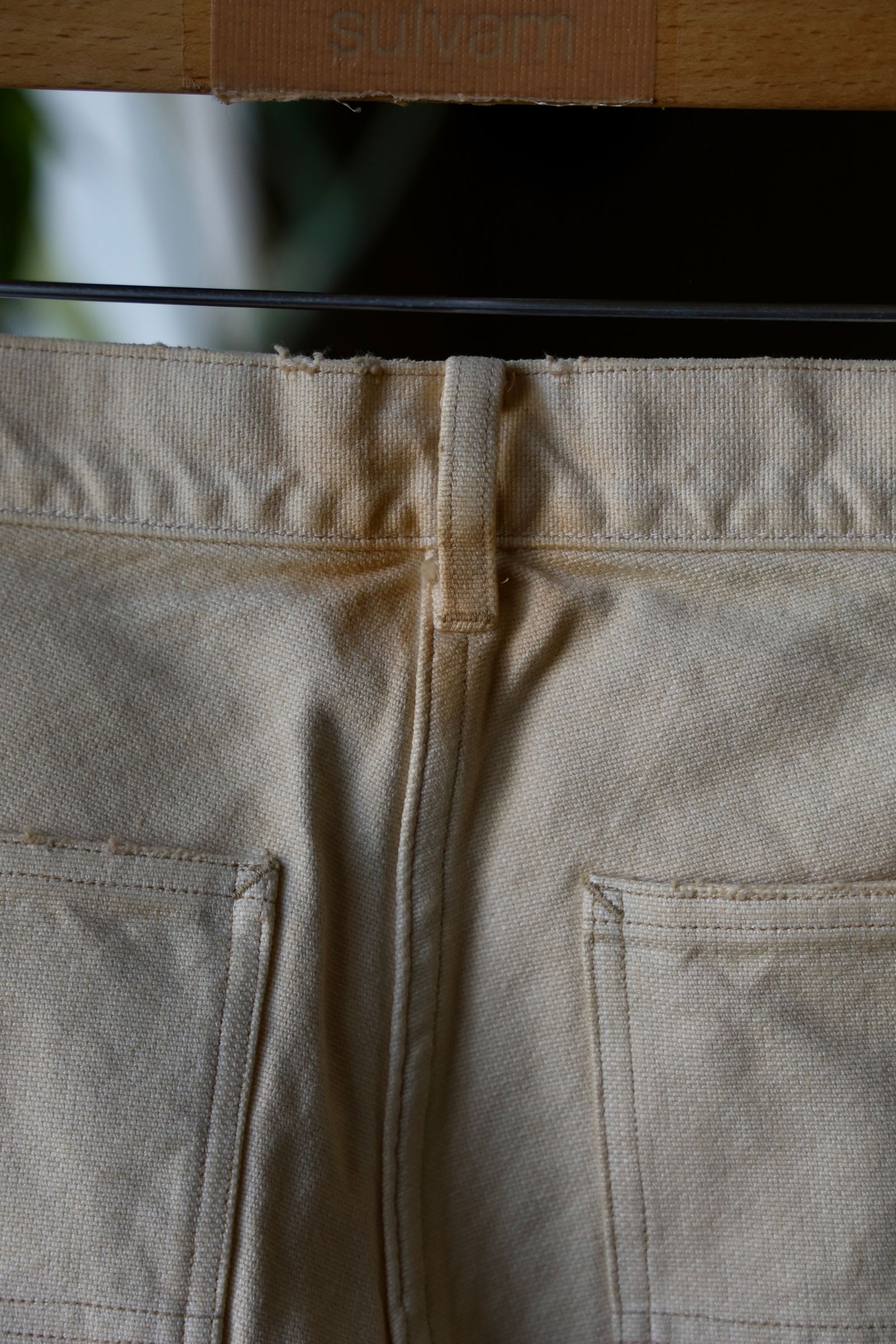 アプレッセ 2025 STYLE2 Vintage Silk Hemp Double Knee Pants(25AAP-04-07)BEIGE