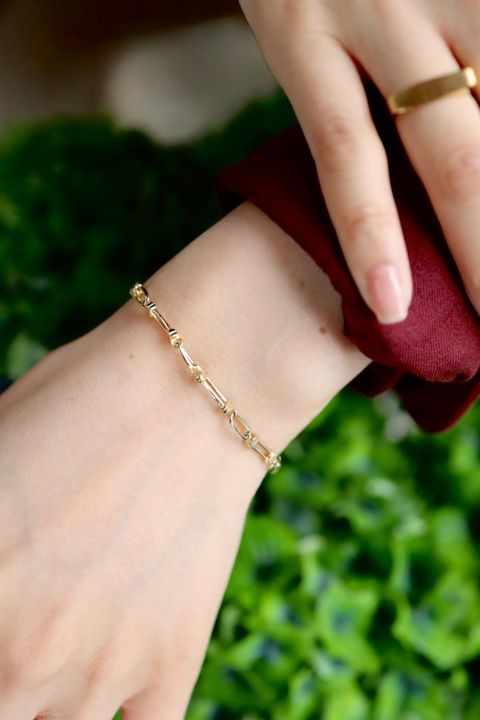 XOLO JEWELRY ブレスレット / Lantern Link Bracelet -3mm-Gold-(XOB119)