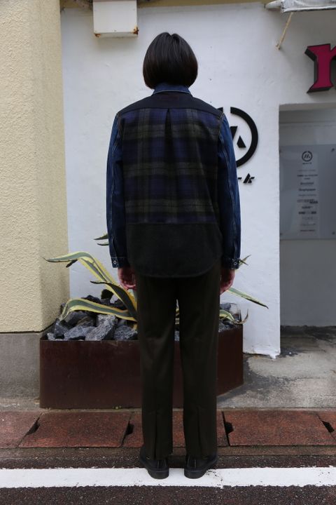 JUNYA WATANABE COMME des GARCONS MAN 綿デニム×ウールツイルチェックLevi′s Wネームジャケット style.2020.11.23.