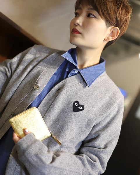 プレイ コムデギャルソン 新作 PLAY CARDIGAN style.2023.12.17