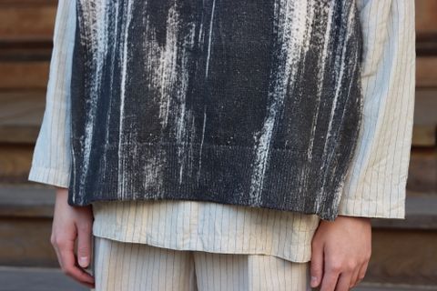 YOKE PRINTED COTTON CREWNECK VEST(YK22SS0348S) style.2022.2.12