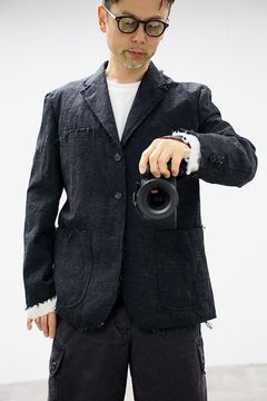 コムデギャルソンオム25FW ウールエステルヘリンボーンジャケット(HP-J017-051)BLACK★10月3日(金)発売！