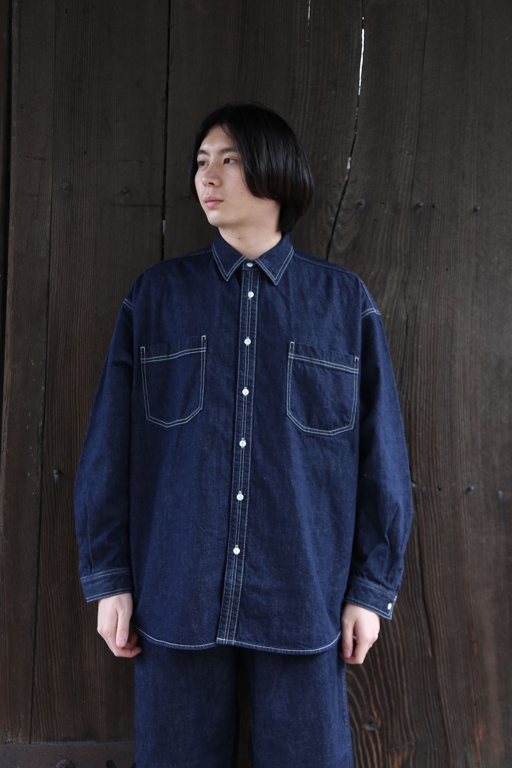 Graphpaper Denime Regular Collar Shirt style.2021.3.13.