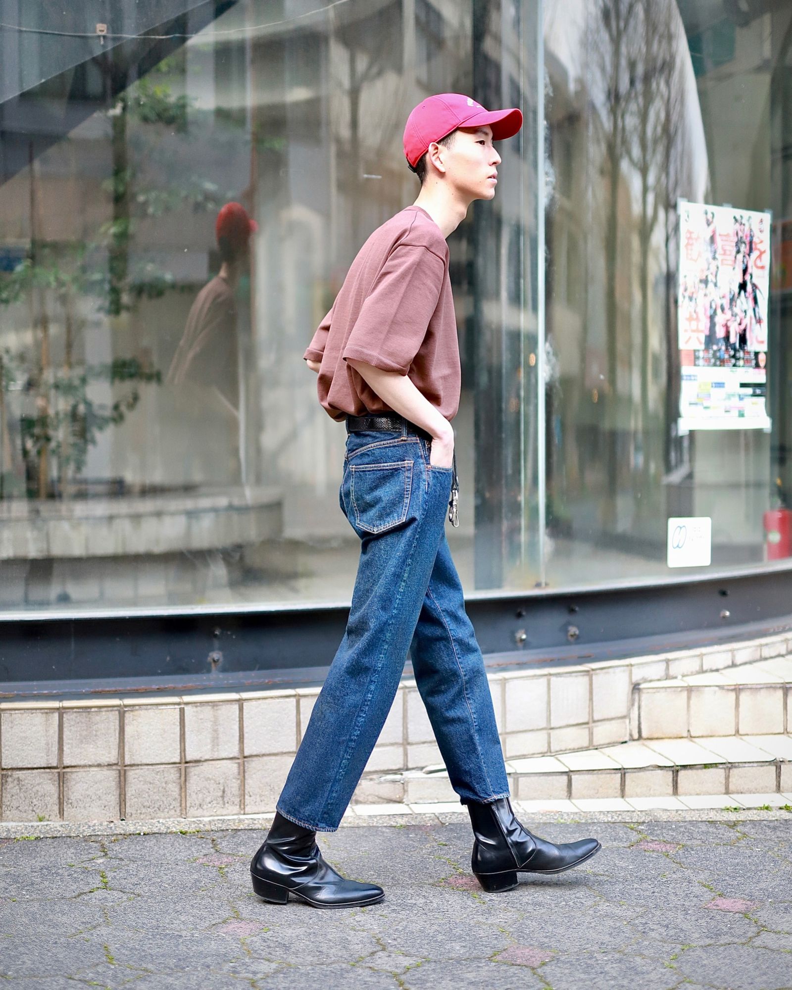 ATON エイトン23SS NATURAL DYE ORGANIC HALF SLEEVE SWEATERスタイル