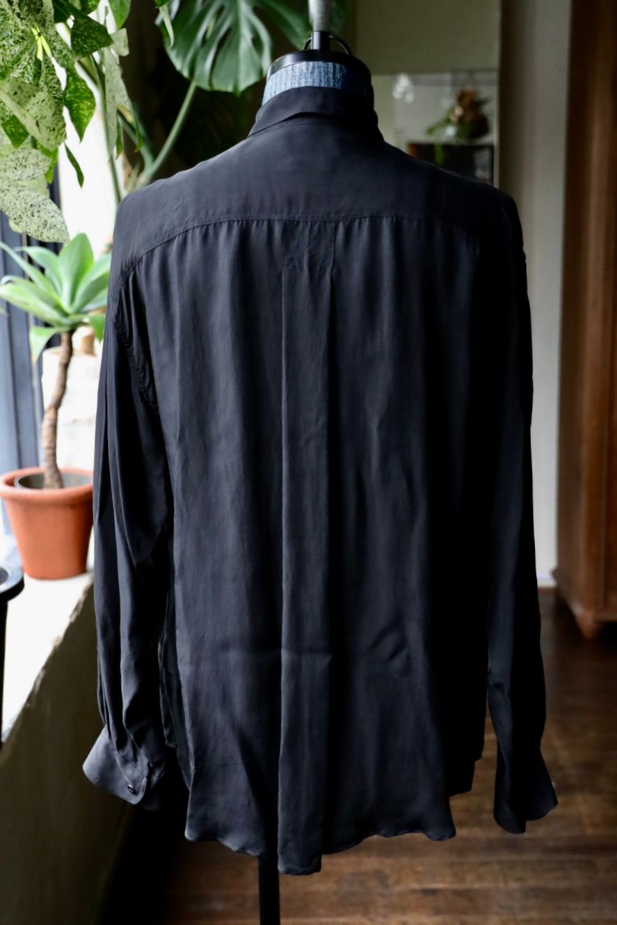 ヨーク 25FW シャツ Cupro Work Shirt(YK25FW01081SH)BLACK