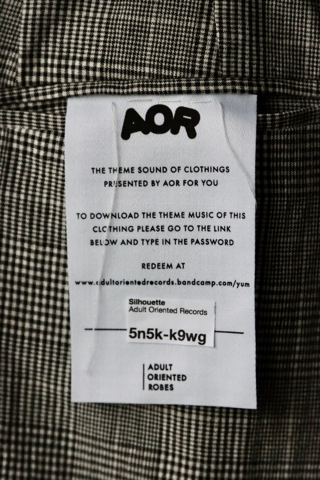 ADULT ORIENTED ROBES(アダルト オリエンテッド ローブス) 22SS SILHOUETTE(22AOR-3-PT-006)Glen