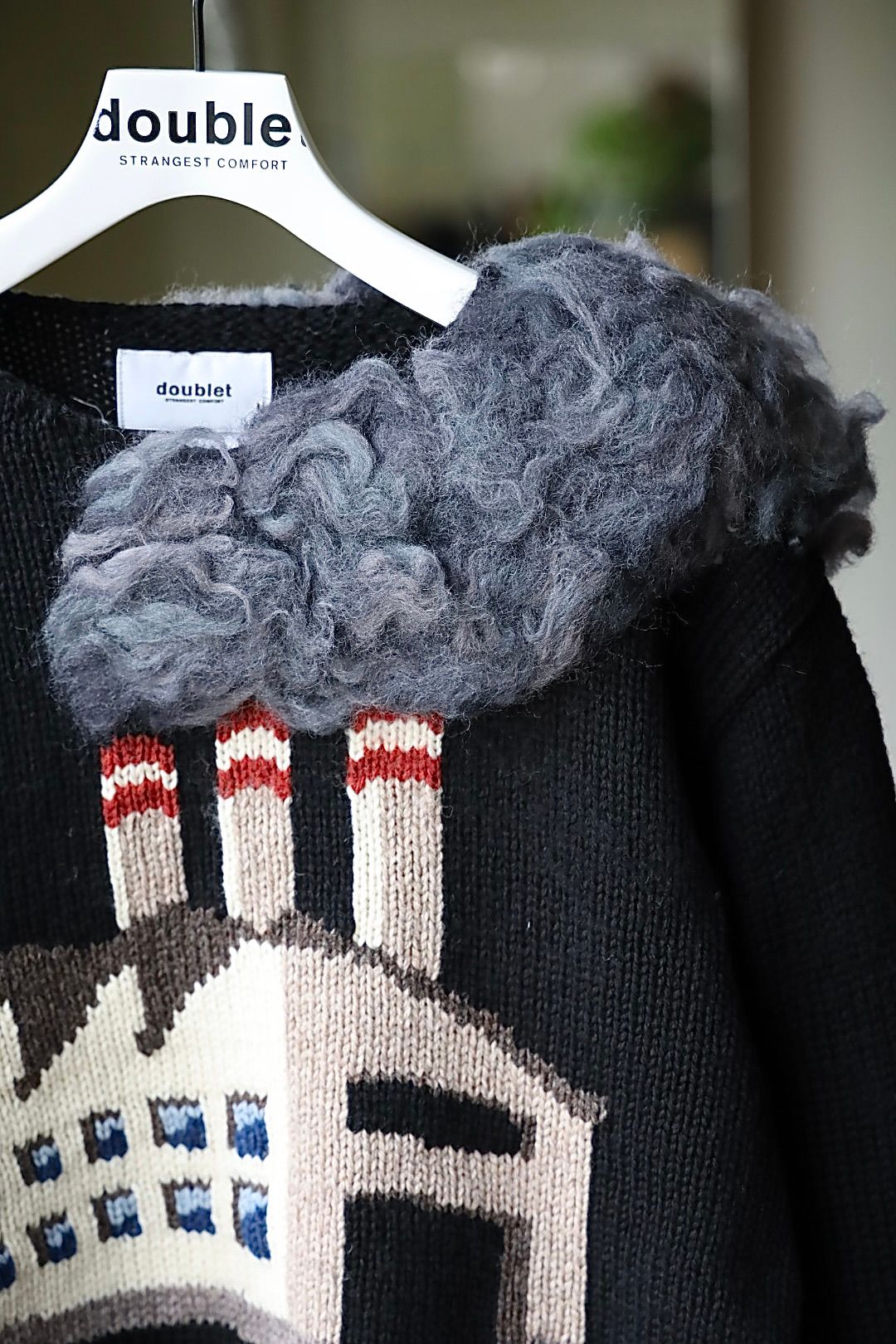doublet ダブレット26AW SMOKING FACTORY INTARSIA KNIT PULLOVER (26AW60KN238)BLACK☆8月15日(土)発売！