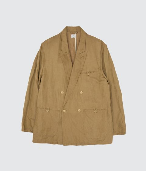 YOKE 26SS Linen Silk Kersey Double Breasted Blezer(YK26SS01207J)KHAKI☆3月20日(金)発売！