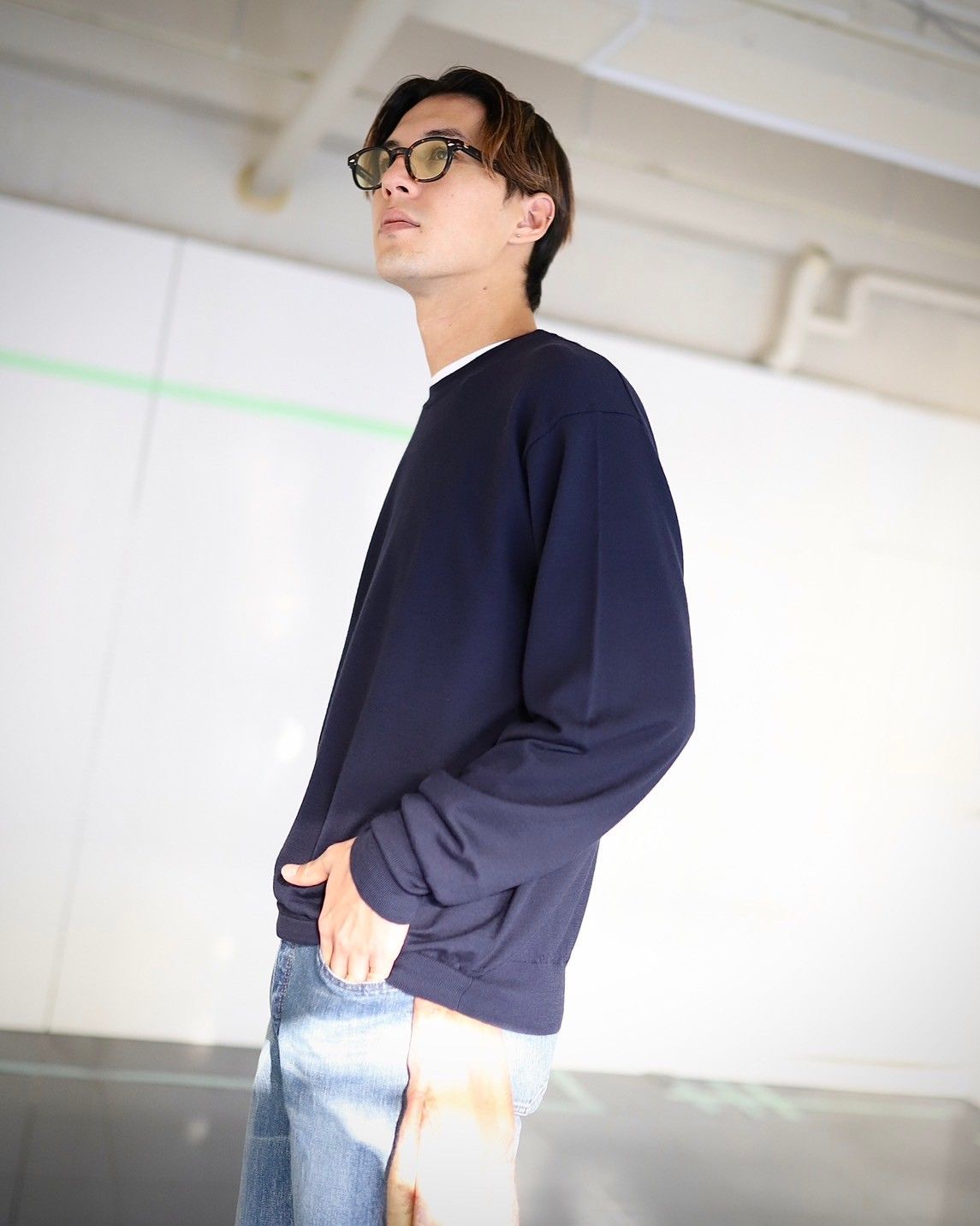 A.PRESSE - アプレッセ Cashmere High Gauge Crew Neck Sweater(24SAP 