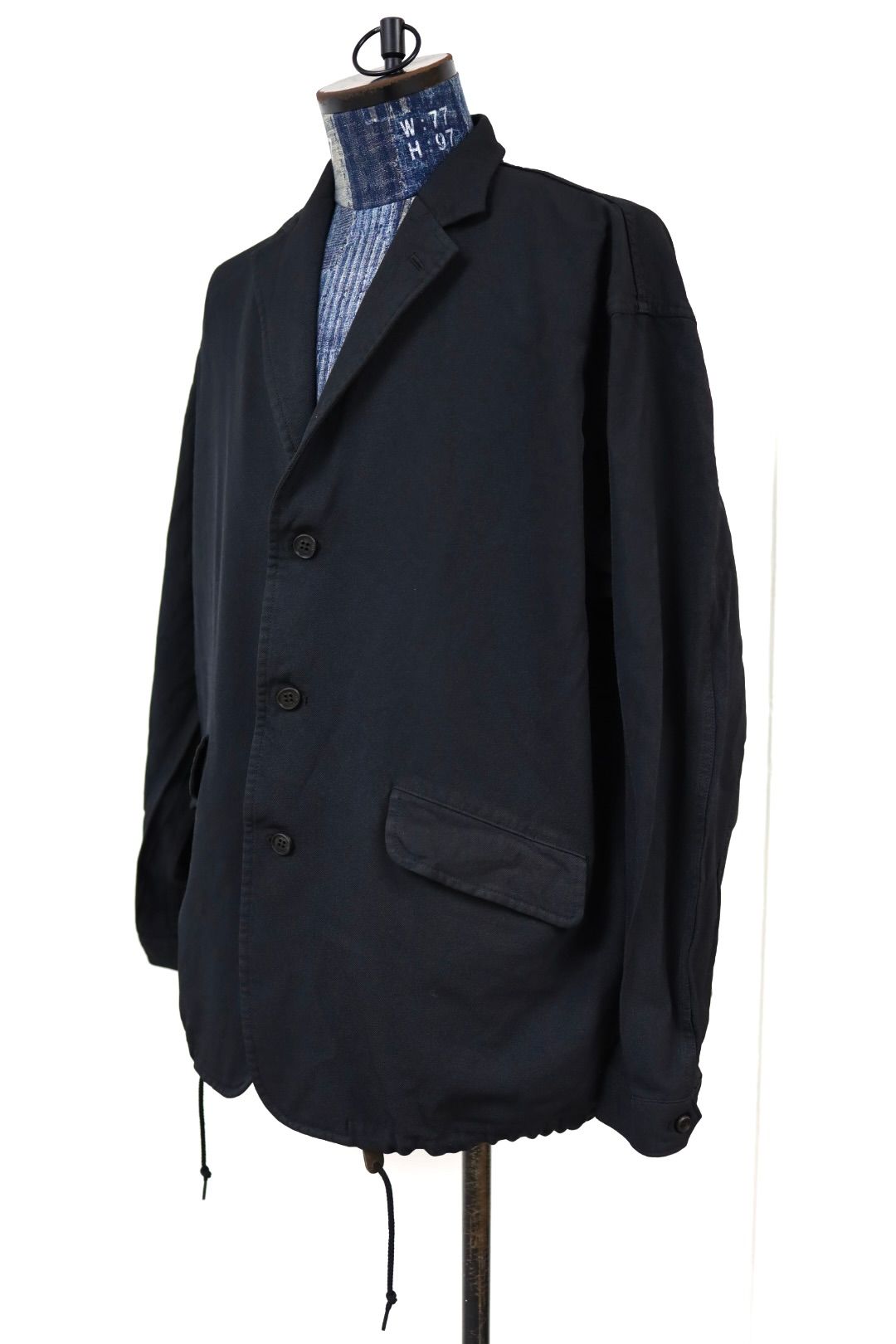 コムデギャルソンオム26SS エステルサージ 製品染3Bジャケット(HQ-J033-051)BLACK☆4月3日(金)発売！