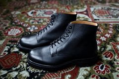 FOOTWORKSフットワークス レースアップブーツ WOMENS Lace-up shoes in grain leather(F03-0002_W)BLACK☆新作発売！