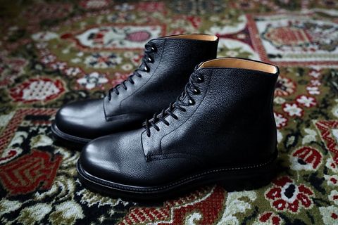 FOOTWORKSフットワークス レースアップブーツ WOMENS Lace-up shoes in grain leather(F03-0002_W)BLACK☆新作発売！