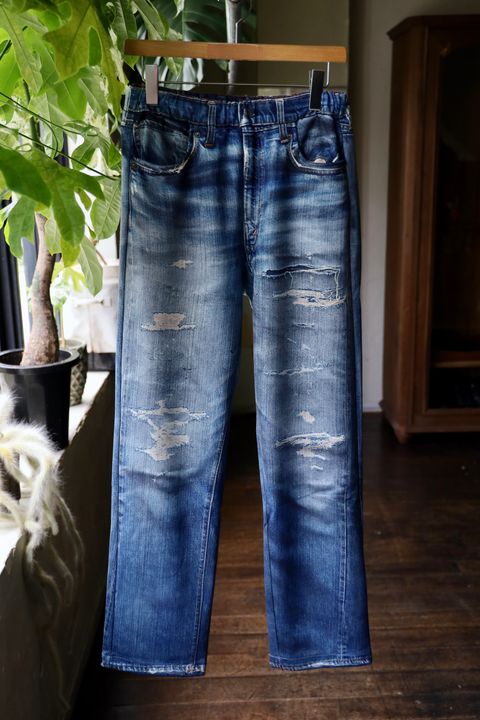 トーキングアバウト ジ アブストラクション 25AW DENIM PRINT STARIGHT PT(2526AW-PT-001)BLUE☆新作発売！