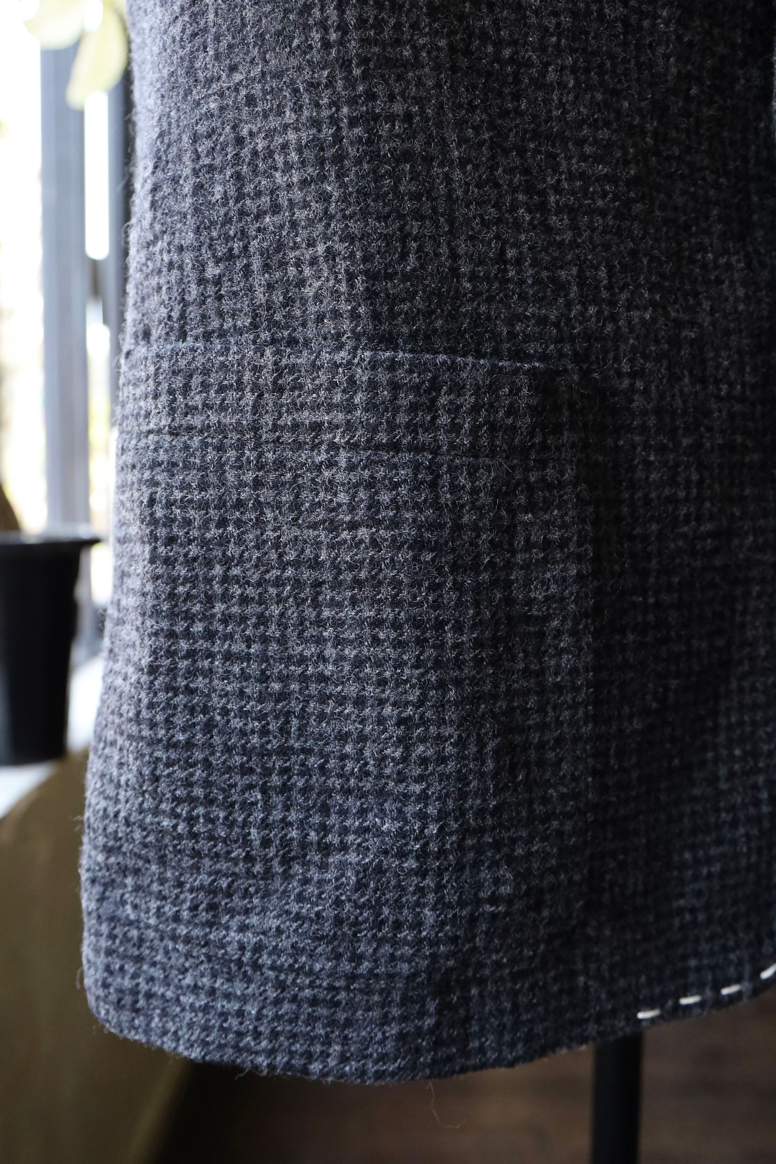 ワイズフォーメンY's for men 25AW HOUNDSTOOTH STITCH JACKET (ML-J13-106)BLACK