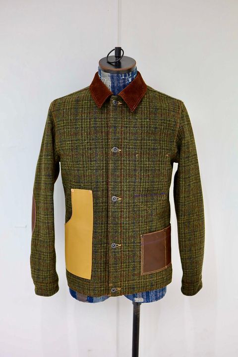 ジュンヤワタナベマン 25AW ウールチェックツイード綿ダッグレザージャケット(WP-J033-051)☆11月1日(土)発売!