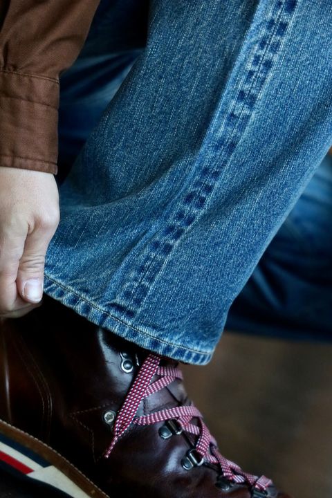 A.PRESSE No.22 Washed Wide Denim Pantsスタイル