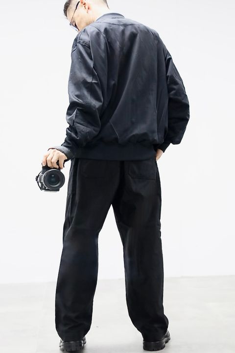 COMME des GARCONS HOMME 26SS 綿ナイロン裏毛ジャージカーディガンスタイル