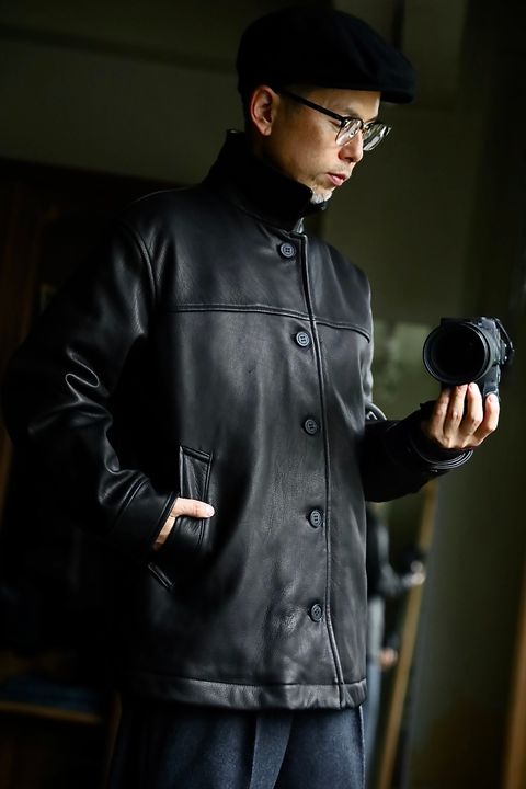 COMME des GARCONS HOMME 26FW ディアスキンレザーカーコートスタイル