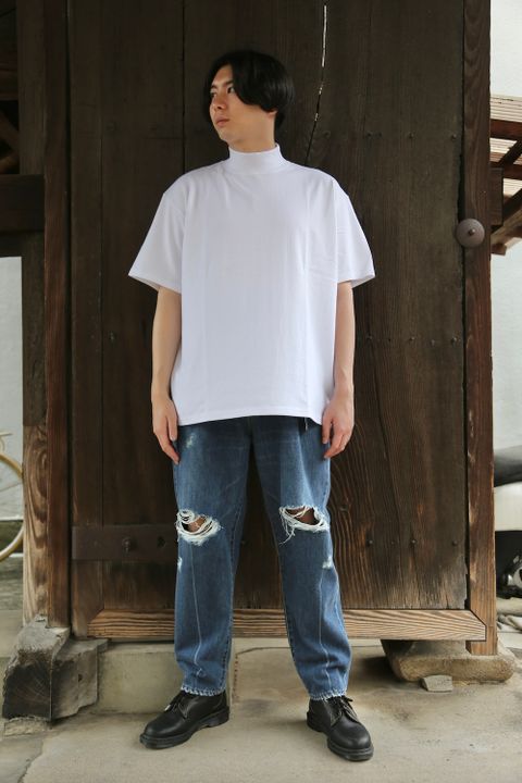Graphpaper S/S Mock Neck Tee(GU212-70056B) style.2021.5.15.