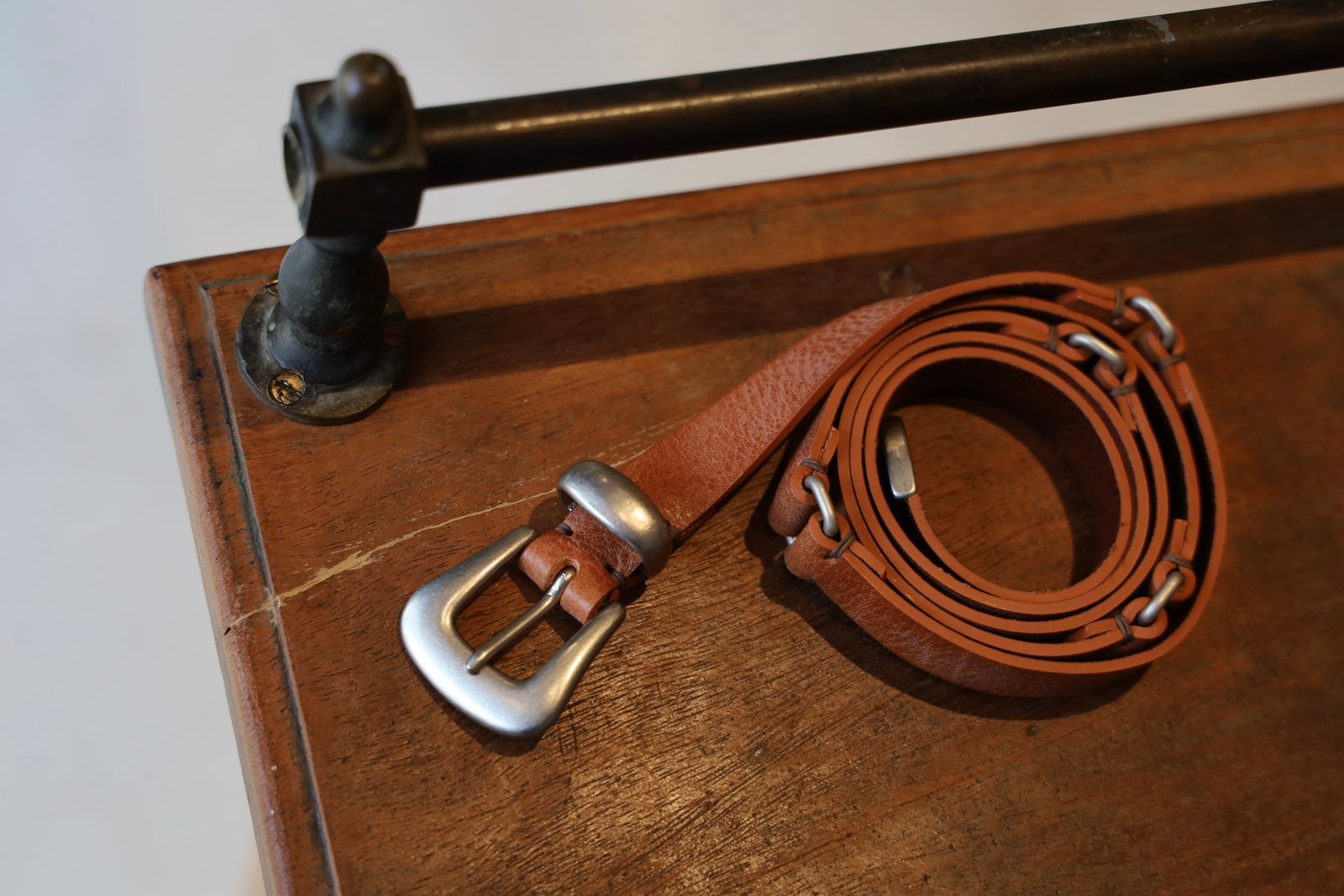 ヨーク25SS LEATHER NALLOW WESTERN BELT(YK25SS0983A)BROWN
