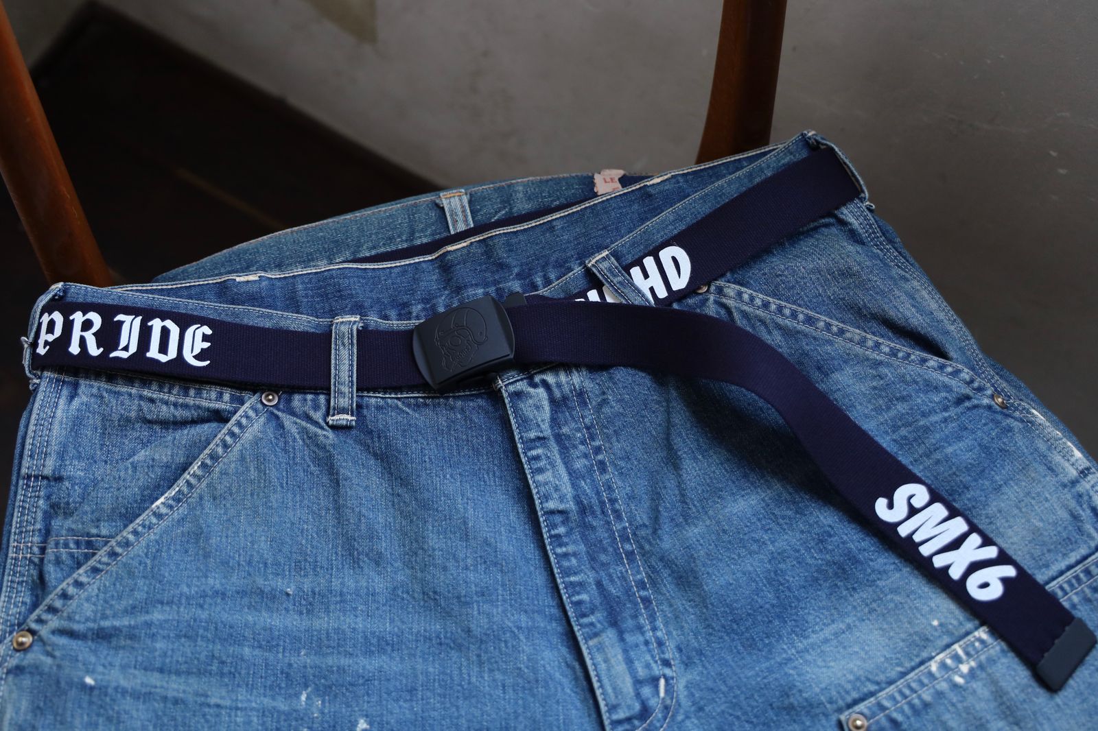 セントマイケル25SS STHD . GI BELT(SM-HR8-0000-C76)NAVY