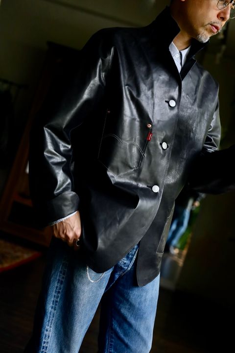 eYe JUNYA WATANABE MAN Levi’s Wネームレザージャケットスタイル2024.9.20.