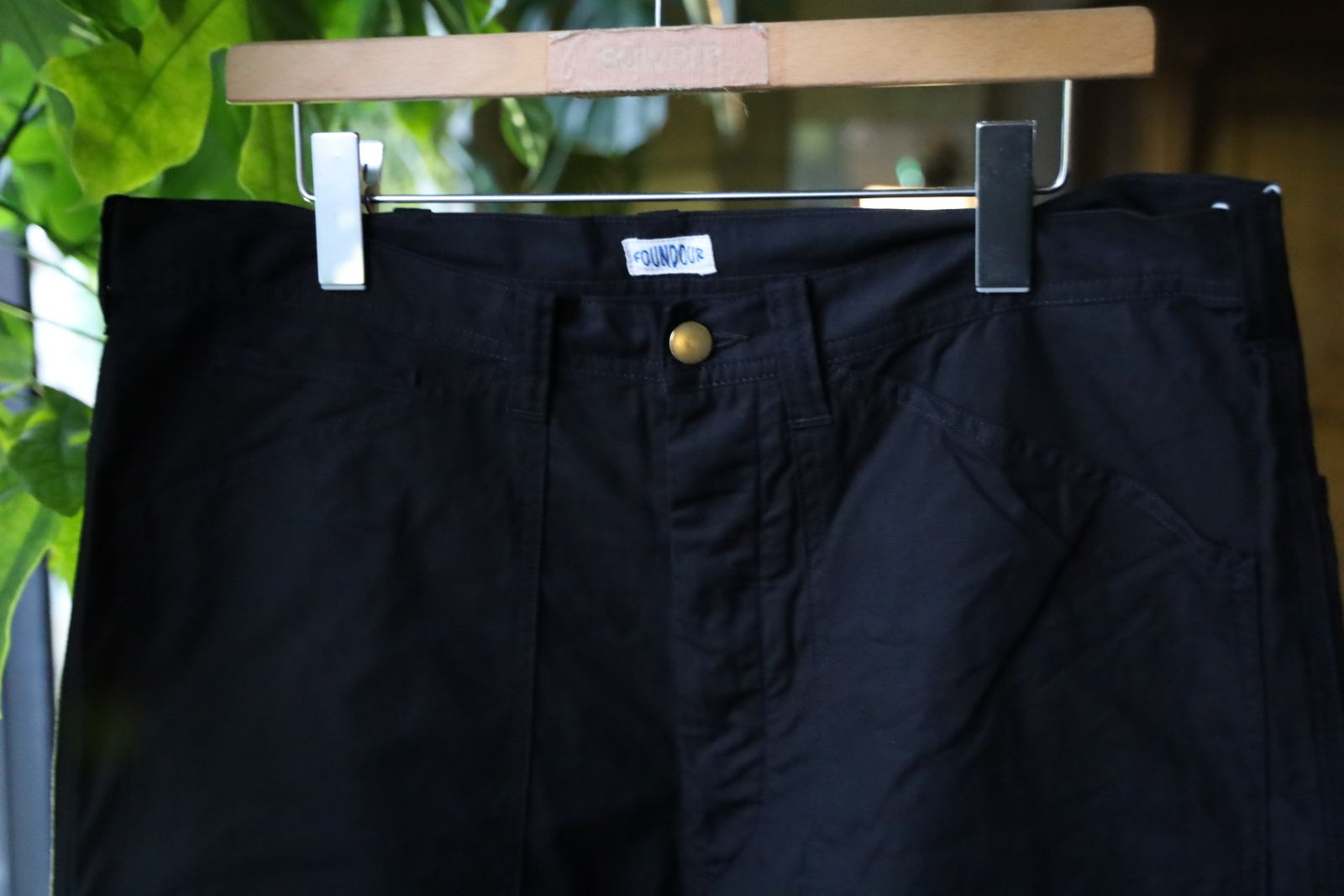 ファウンダ DOUBLE KNEE PANTS (015FD252014)BLACK