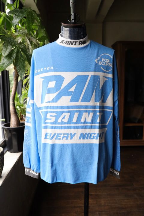 セントマイケル Tシャツ SAINT PAM LS TEE(SM-HR1-0000-C28)BLUE★9月27日(土)発売！