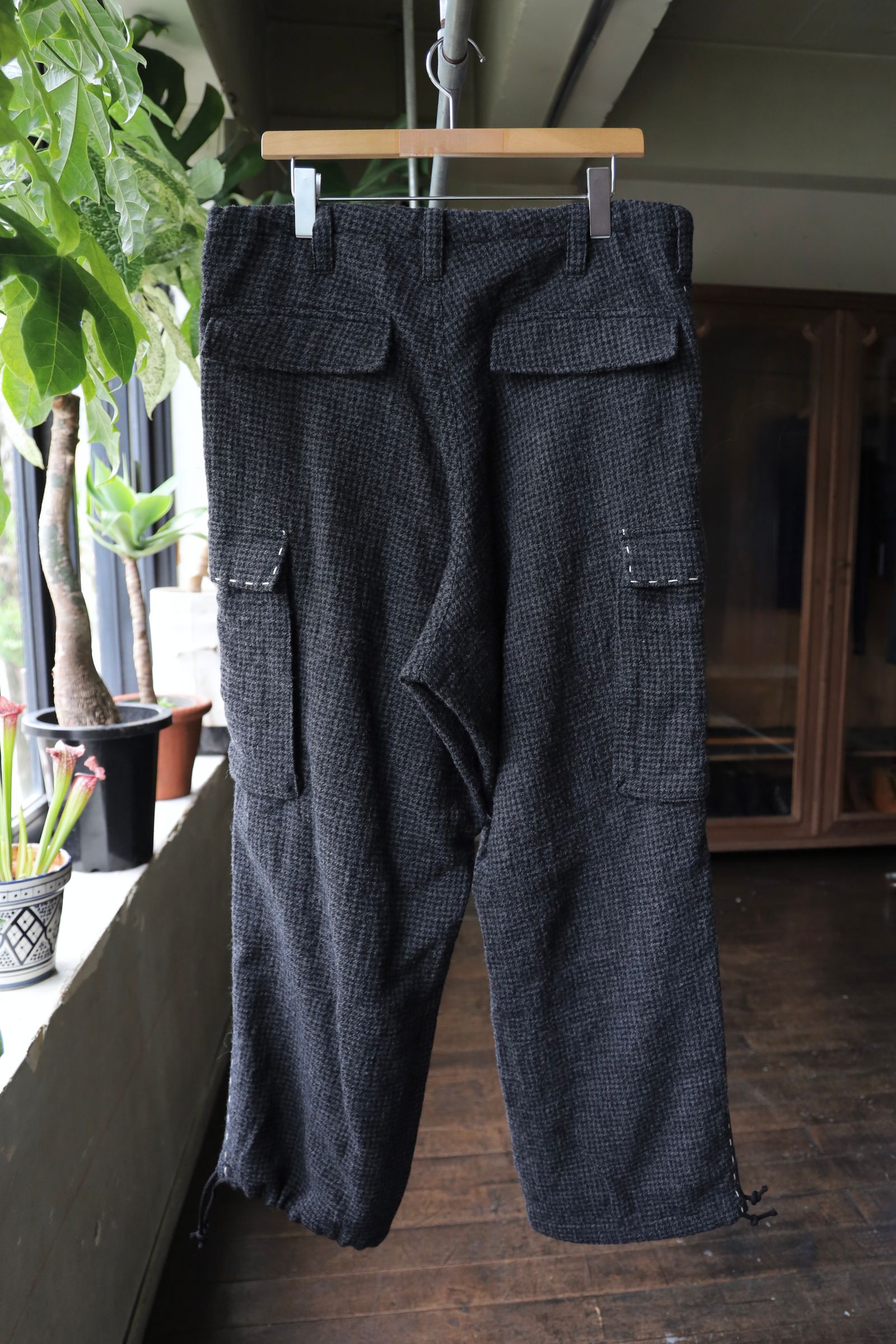 ワイズフォーメンY's for men 25AW HOUNDSTOOTH PANTS (ML-P18-107)BLACK