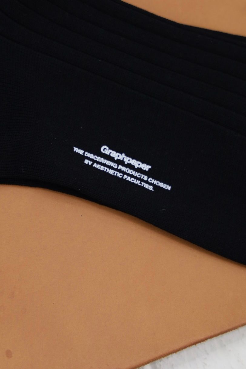 グラフペーパー26AW Graphpaper Rib Socks(GU263-90300B) BLACK☆8月1日(土)発売！