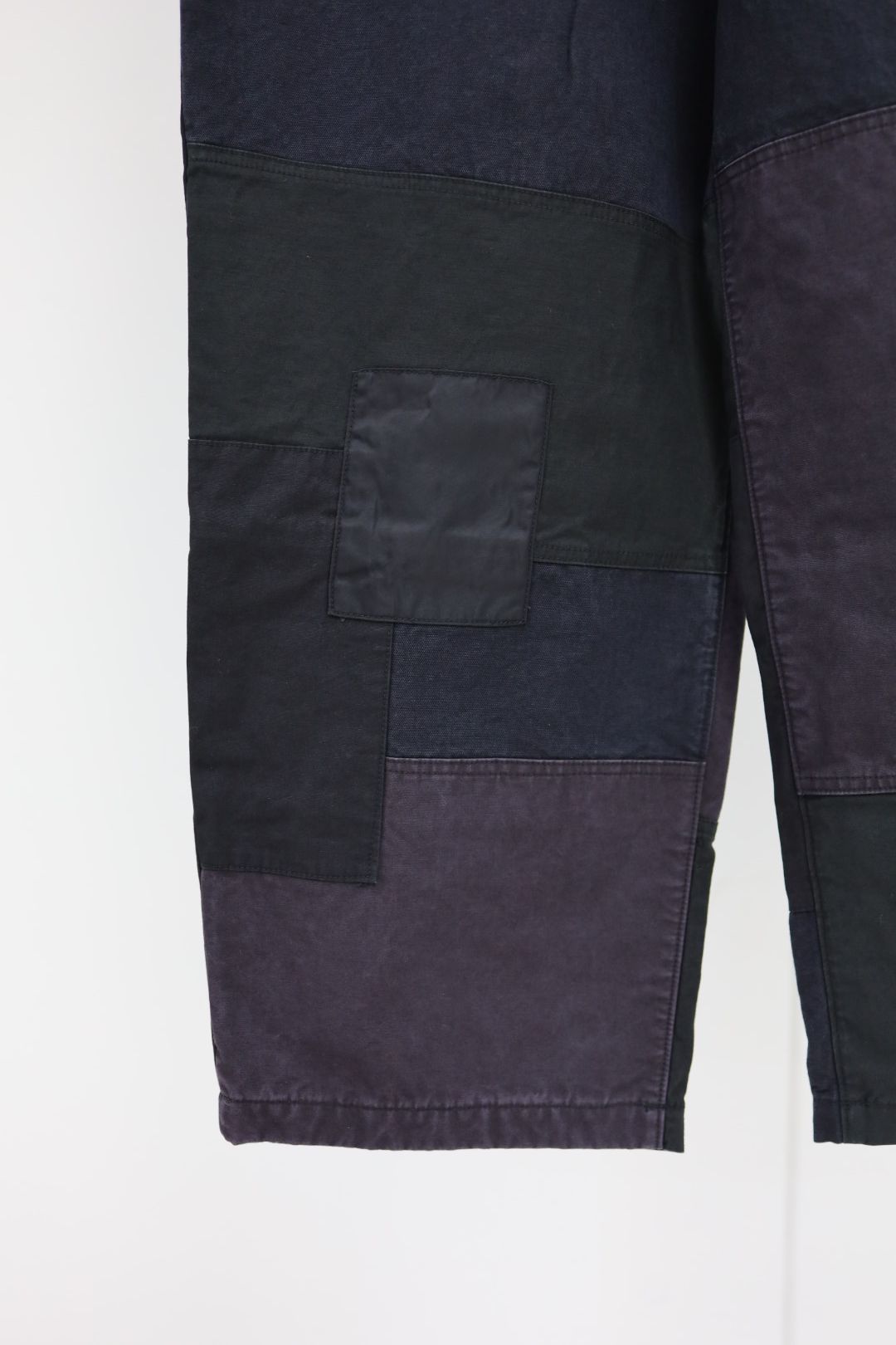 コムデギャルソンオム26SS 綿キャンバス×多素材MIXパンツ(HQ-P024-051)BLACK MIX☆新作発売！