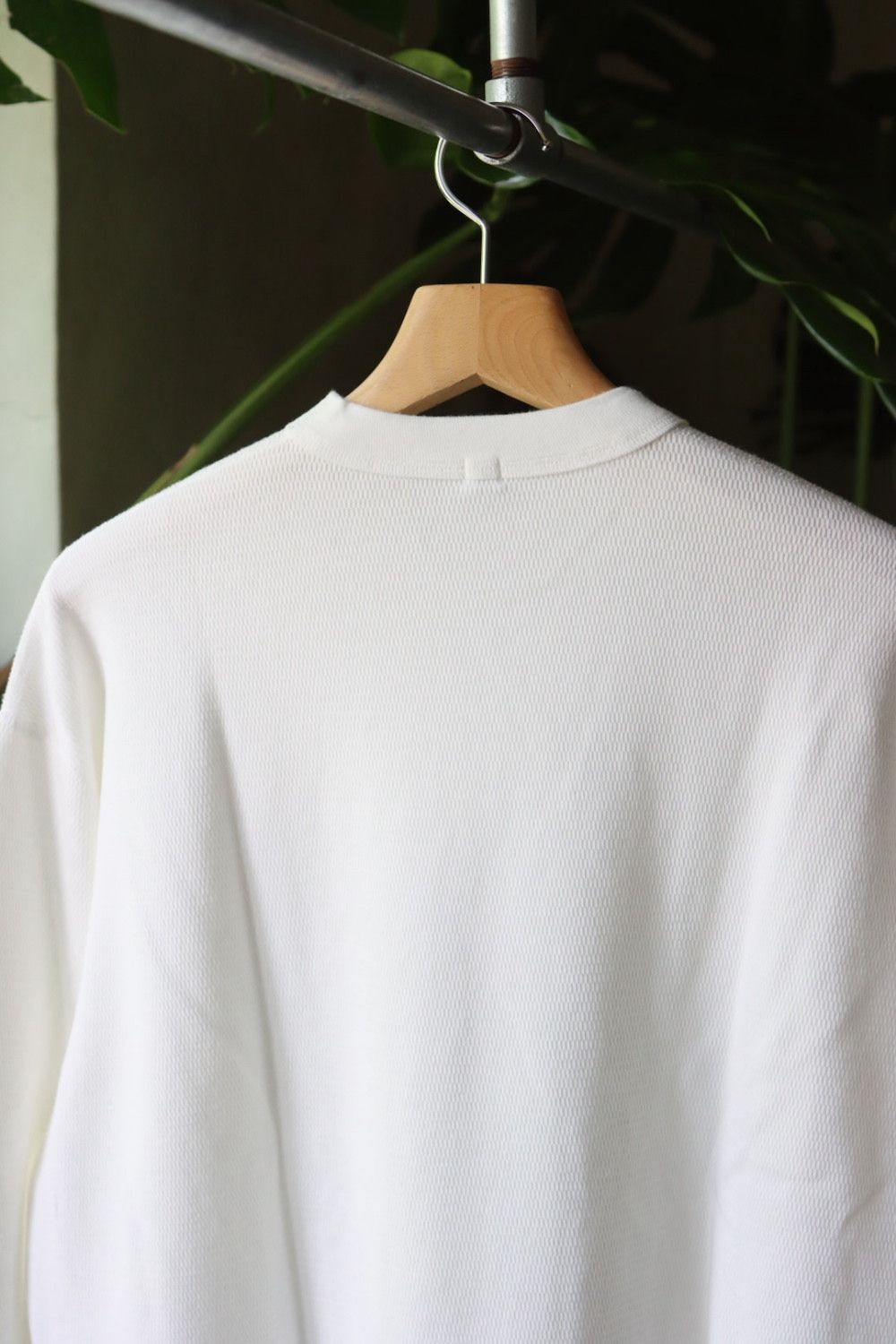 ETS.MATERIAUX / マテリオ22AW Honeycomb Long Sleeve"WHITE"