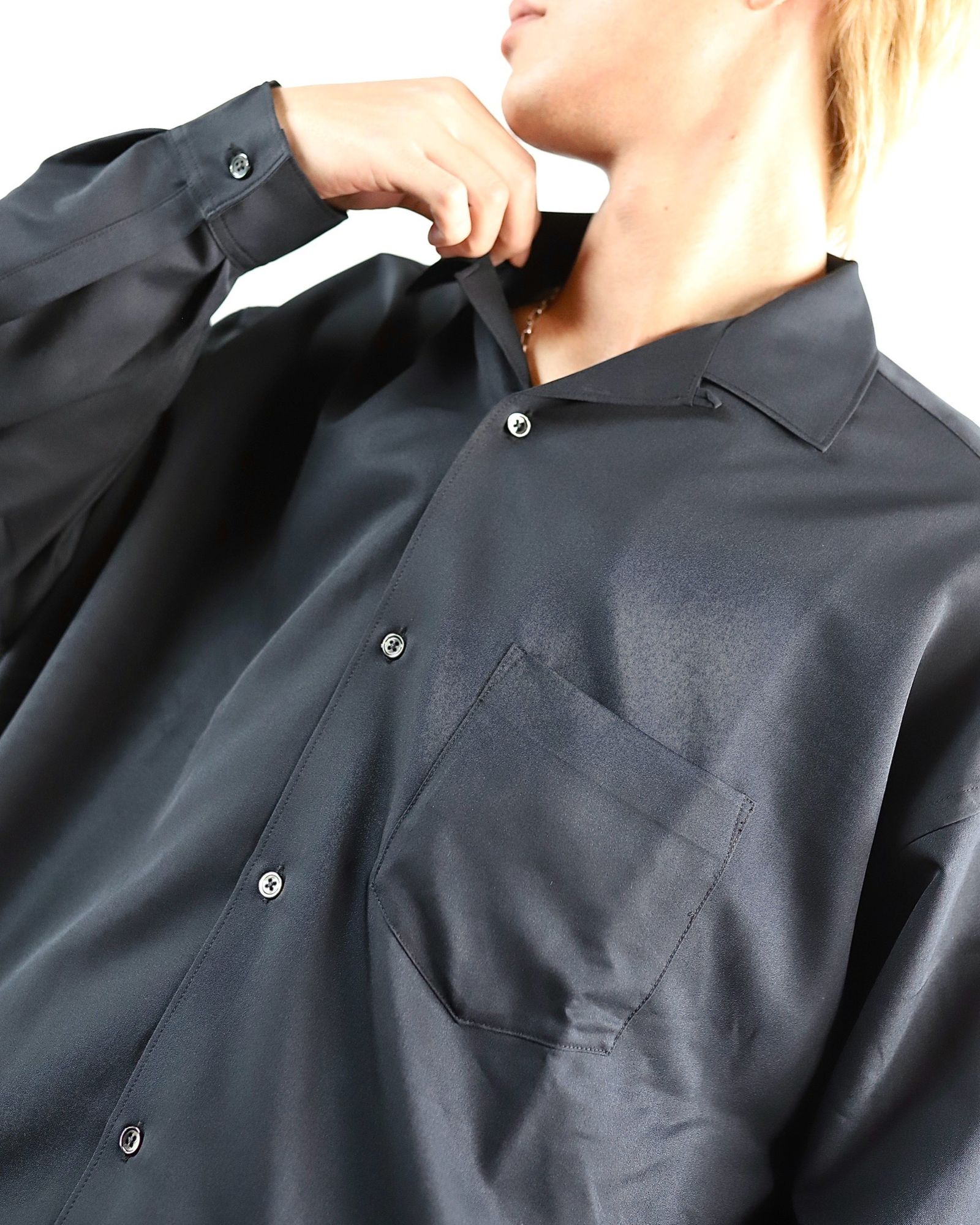 フレッシュサービス 24SS COOLFIBER OPEN COLLAR L/S SHIRT style 2024.4.5 | 4541 | mark