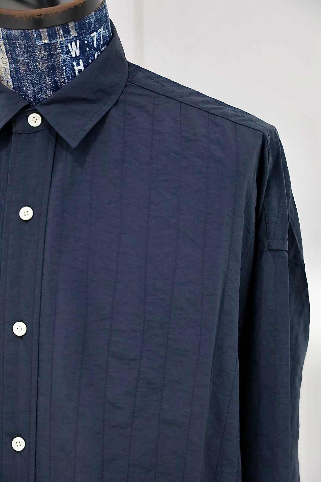 S.F.C 25FW エスエフシー SFC NYLON STITCHED SHIRTS (SFCFW25S01)D Navy
