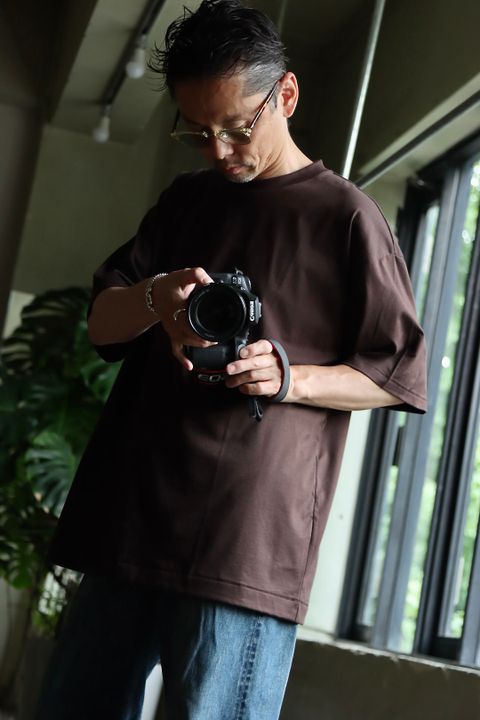 ATON エイトン 22FW SUVIN 60/2 OVERSIZED S/S T-SHIRT BURGUNDYスタイル.2022.6.28.