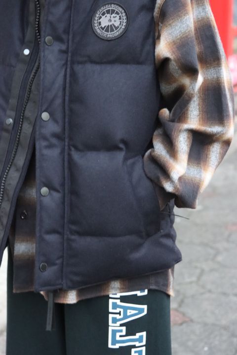 CANADA GOOSE 22AW GARSON VEST WOOL BLACK LABEL style.2022.10.31