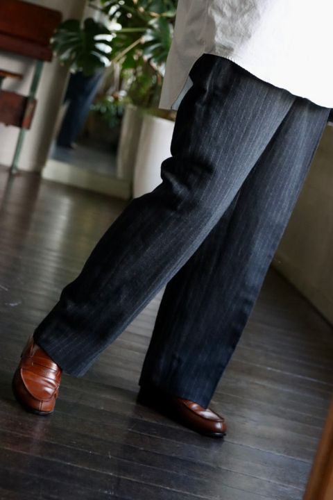 A.PRESSE アプレッセ22FW Regular Collar Shirt"BEIGE"スタイル