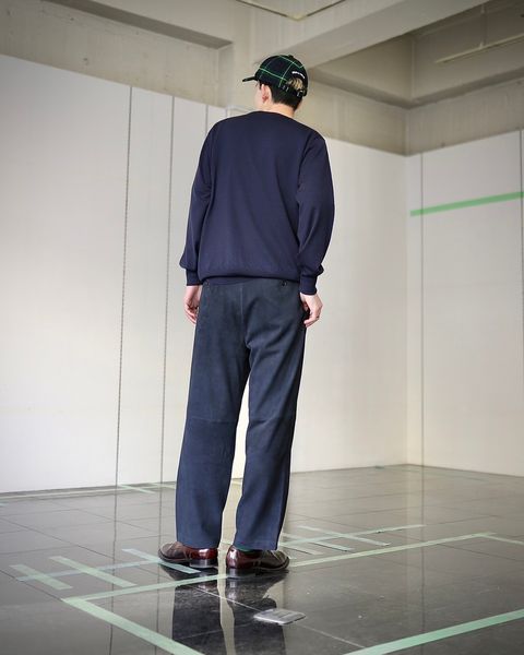 A.PRESSE アプレッセ 2024 Style1 Cashmere High Gauge Crew Neck Sweaterスタイル